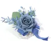 blue Artifical Rose Frs Accoires De Mariage Mensuit Boutnieres Bridesmaid Accesorios De Boda q2Vk#