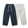 Erkekler Pantolon Erkekler Cityboy Lumberjack Pantolon Japon Sokak Giyim Vintage Amikaki Moda Boya Gevşek Kırış