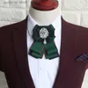 Bow -slipsar handgjorda brittiska stil nya diamanthalsar marinbågar för män bröllop groomsman bowtie slips mode klädtillbehör y240329