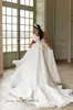 Urban Sexy Dresses Elegant Appliques One Shoulder Wedding Split A-Line Bride Gow med Bow Swoop Train Dress Robe de Mariee YQ240329