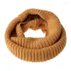Scarves Unisex Winter Warm For Infinity 2 Circle Cable Knit Cowl Neck Long Scarf Shawl C Drop