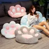 2 Größen INS Bär Katze Pfote Kissen Tier Sitzkissen Gefüllte Plüsch Sofa Indoor Boden Hause Stuhl Dekor Winter Kinder mädchen Geschenk 240308