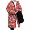 Зимняя куртка Cott Мужская с воротником Уличная одежда Стиль Парки Мужские с капюшоном с цветочным принтом Lg Ветровка Мужская толстая стеганая куртка 5XL 07RL #