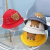 Caps Hats Summer Baby Sun Hat Cute Cartoon Bear Boys Girls Bucket Toddler Kids Beach Fisherman Children Drop Delivery Maternity Access Dhsp5