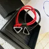 Herren-Klee-Armband, klassischer Schmuck, Designer-Herren-Lederarmband, luxuriös, lässig, Armbänder, Mode, Dreieck-Anhänger, Geschenk für Frauen 251j