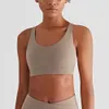 Lu Align Dry Tanks Femmes Stretch Quick Yoga Sport Soutien-gorge avec coussinets Sexy Monochrome Dos Micro Fan Sports de plein air Yoga Soutien-gorge Lemon Sports 2024