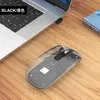 Trådlös mus transparent 2.4G BT1 BT2 för PC Gamer Notebook Laptop Accessories RGB Game Mouse laddningsbart bakgrundsbelyst F0023