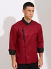 Chef Shirt Lg Manches Serveur Workwear Cook Manteau Veste Cuisiniers Uniforme Cuisine Restaurant Hôtel Travail Service Alimentaire Vêtements Y6PH #