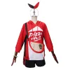 Genshin Impact Cosplay Eula Cosplay Costume Âmbar Cosplay Pizza Hut Garçom Uniforme Adulto Halen Festa de Natal 948L #