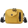 10A Shoulder Bags 2024 Women Korea Japanese Style Canvas Causal Small Sloping Messenger Crossbody Bag Square Mobile Phone