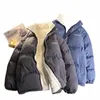 Polaire Épaissir Lettre Graphique Hommes et Femmes Manteau d'hiver Unisexe Oversize Parkas Manteau coréen Chaud Baggy Vestes Casual Feamle Y2K c5Rc #