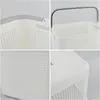 Laundry Bags 35 L Plastic Baskets With Handle 4-Pack Dirty Hamper White