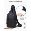 Swiss New Men's Solid Color Chest Outdoor Casual Fashion Shoulder Crossbody Bag Waterproof Bag