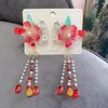 Hair Accessories Girls Hairpins Chinese Style Long Tassel Flower Beads Bow Decor Year Decoration Red Clips Drop Delivery Baby Kids Mat Dhrpb