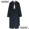 Damen Wollmischungen Damen Schwarz Kamel Frauen Marke Winterjacke Warm Verdicken Mantel Korea Lose Lange Oberbekleidung Große Größe Weibliche Soli Dhml1