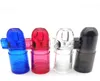 Plastkula rökrör raketformad snus Snorter Sniff Dispenser Nasal Portable Pipes8189690