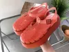 Модельные туфли, 2024 г., женские тканые сандалии из ПВХ на толстой подошве из ЭВА, женские летние пляжные тапочки из желе