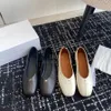 Topkwaliteit de rij schoenen Platte loafers Ballerina's Schapenvacht instapper Jurkschoenen dames Luxe designer loafer Met doos Fabrieksschoeisel