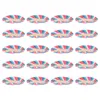 Disposable Dinnerware 20 Pcs Colored Paper Plate Round Cake Pan Tableware Birthday Party Bronzing