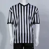 Mens Basketball Soccer Football VNeck Referee Shirt Wrestling Boxing Professional Umpire Striped Run Short Sleeve Tshirt 240321