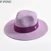 Cappello di paglia estivo per donna Panama Spiaggia a forma morbida Protezione solare esterna Protezione UV Viaggi Sombreros De Mujer 240326