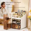Opbergdozen Lichte luxe Ins Cosmetica Rekken Desktop Dressoir Organizer Student Lippenstift Huidverzorging Make-up Box