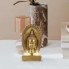 Mum tutucular Buda heykel sahibi şamdan dekor reçine tealight menorah dekoratif