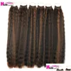 Estensioni dei capelli personalizzate 20 pollici Kinky Straight Cloghet Pre loop Treccia sintetica naturale Ombre Braiding Expo City 2206105221711 Drop D Otvwc