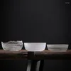 Teaware Sets Hand Hammered Tone Simple Glass Tea Basin Writing-Brush Washer Large Ceremony Washing Cup Building