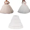 2023 Beyaz Çocuk Petticoat A-Line 3 Hoops Bir Katman Kids Crinoline Dantel Trim