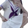 Blanc Violet JK Uniforme Seifuku Japonais Lycée Marin Costume Ensemble Étudiant Coréen Marin Blouse Cosplay Filles Jupe Plissée 94gT #