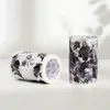 Cadeau Wrap WT Floral Washi / PET Tapes Journaling Scrapbook Adhésif Autocollant Planificateur Fabrication De Grands Masquage De Fleurs Bleu / Noir