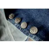 PTKPCC Casual Female Tops Women Denim Vest Jacket Spring Autumn Clothes Sleevel Short Jeans Waitcoats Single-Breasted 5XL B954#