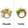 Decorative Flowers Unique Artificial Flower Wreath Sunflowers For Party Decors Spring Gathering Door Hangings
