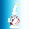 Heady Glass Bongs Hookah/Hot Selling Yearth Color Color Materials、High-end Glass Ghookah Kettles、Cowhorn Pipes、8.5インチ
