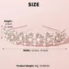Sier Rhineste Hair Crown With Ivory Pearl Vintage Crystal Bridal Wedding Tiara Bride Headpice Crowns P4OK #