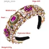 Klipsy do włosów 1PCS BOHO Modna Rhinestone Hair Hoop Błyszcząca szeroka grzbiet barokowy opaska na głowę Women Akcesoria 2022 NOWOŚĆ Y240329