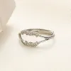 Gouden vergulde titanium stalen ringontwerper verstelbaar voor vrouwen letters eenvoudig stel ringen verloving trendy vakantiegeschenk