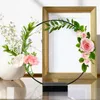 Decorative Flowers 1 Set Of Metal Floral Hoop Table Centerpiece With Base Dream Catcher Wedding Wreath DIY Ring