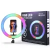 MJ33 LED Ring Light 13inch 33cm RGB Renkli Fotoğraf LED, Tiktok Vlogging Video YouTube Live için