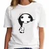 ny panda härlig söt t-shirt klädkarto grafisk tryck kort ärm fi casual plus size t shirt kvinnor v2st#