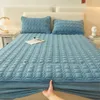 Soft Skinfriendly Quilted Mattress Cover Antimite Antibacterial Breathable Bed Fitted Sheet Protector No Pillowcase 240321