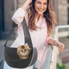 Portadores de gatos Dog Carrier Sling Pet Tote Bolsa Ombro Ajustável Lavável Soft Respirável Transporte para
