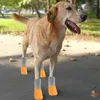 Köpek Giyim Botları Köpekler kaymaz koruyucu ayakkabı malzemeleri 4pcs evcil hayvan ayakkabıları orta küçük açık karlı yağmurlu günler