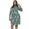 Plus Size Nuovo capo sciarpa stampato elegante pieghettato Dr Leisure versatile stile urbano Lg manica donna abiti oversize g3gz #