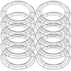 Decorative Flowers 10 Pcs Garland Hoop Floral Wreath Frame Decorate Metal Round Shaped Rack Iron Cross Supplies