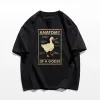 goose Anatomy Funny Duck Graphic Gamer Retro Men's Black T-Shirt Gothic Men's T-Shirt Ullzang Street Plus Size Women's T-Shirt f0Xn#