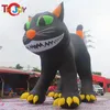 Activités de plein air en gros 10 m 33 pieds de haut dessin animé de chat noir gonflable géant avec lumière pour la décoration de la Toussaint-001