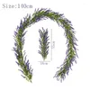 Decorative Flowers Artificial Lavender Ivy Faux Leaves Vines Handmade Garland Greenery Wedding Backdrop Arch Wall Decor