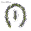 Fiori decorativi Lavanda artificiale Edera Foglie finte Viti Ghirlanda fatta a mano Verde Sfondo di matrimonio Arco Decorazione da parete